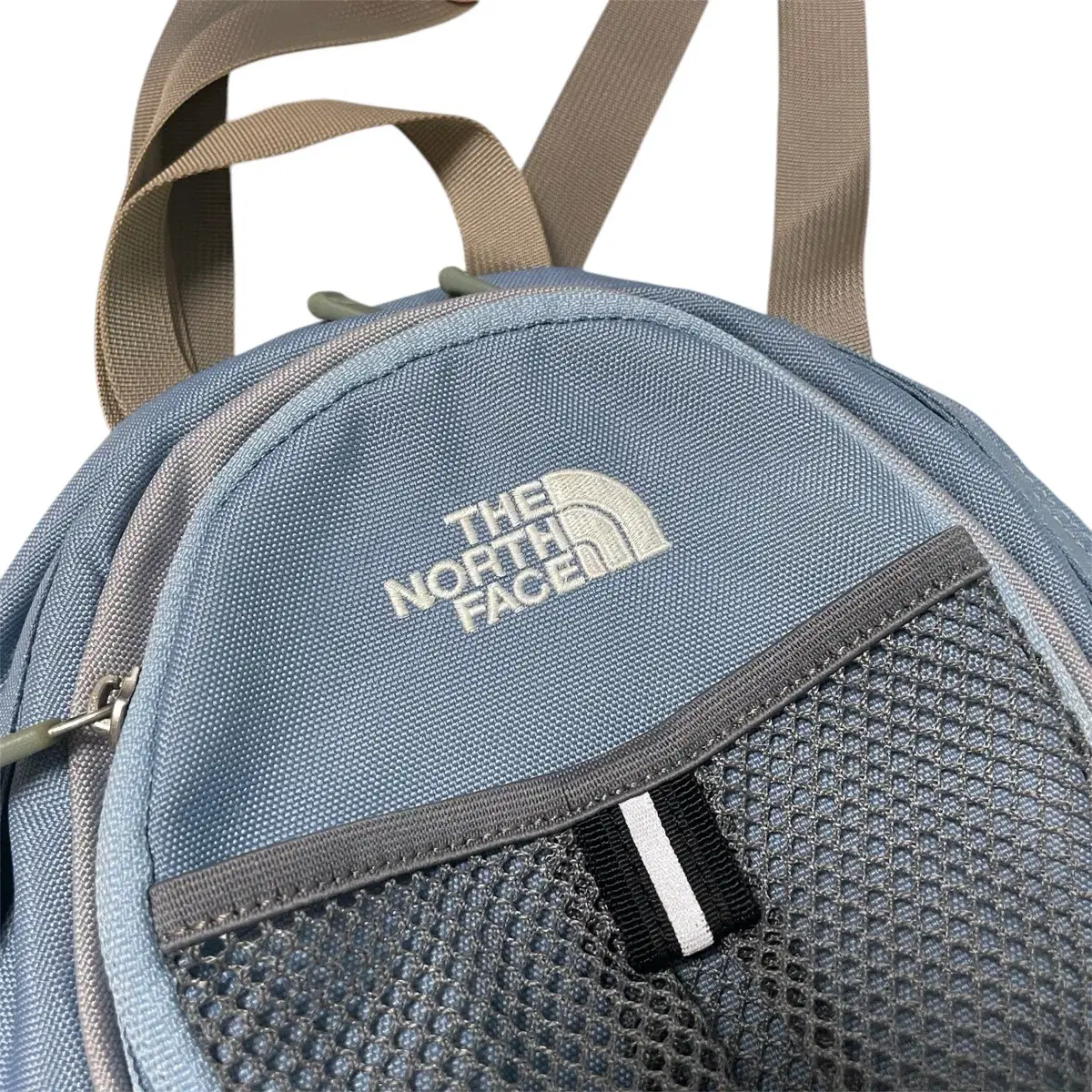 The north face sky blue mini backpack