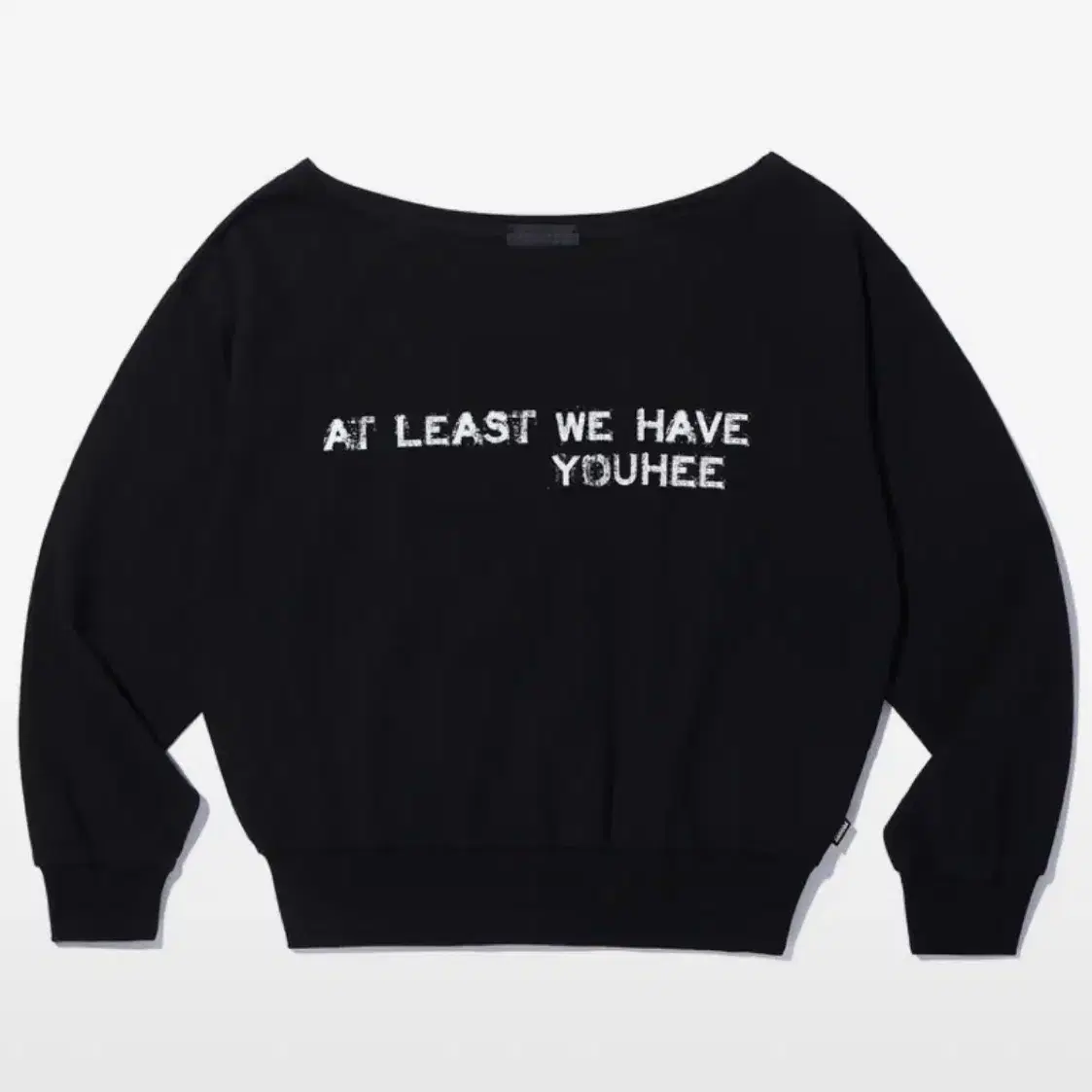 유희 오프숄더 OFF SHOULDER SWEATSHIRTS BLACK