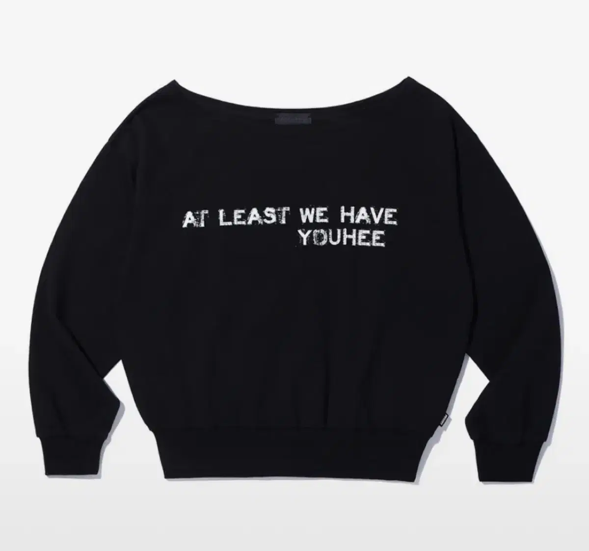 유희 오프숄더 OFF SHOULDER SWEATSHIRTS BLACK