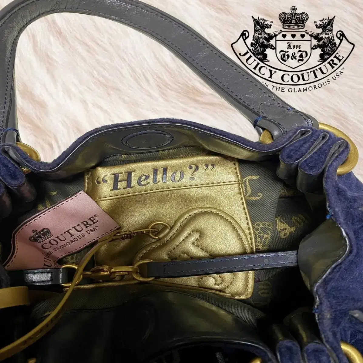 쥬시꾸뛰르 벨벳 가방 Juicycouture velour bag