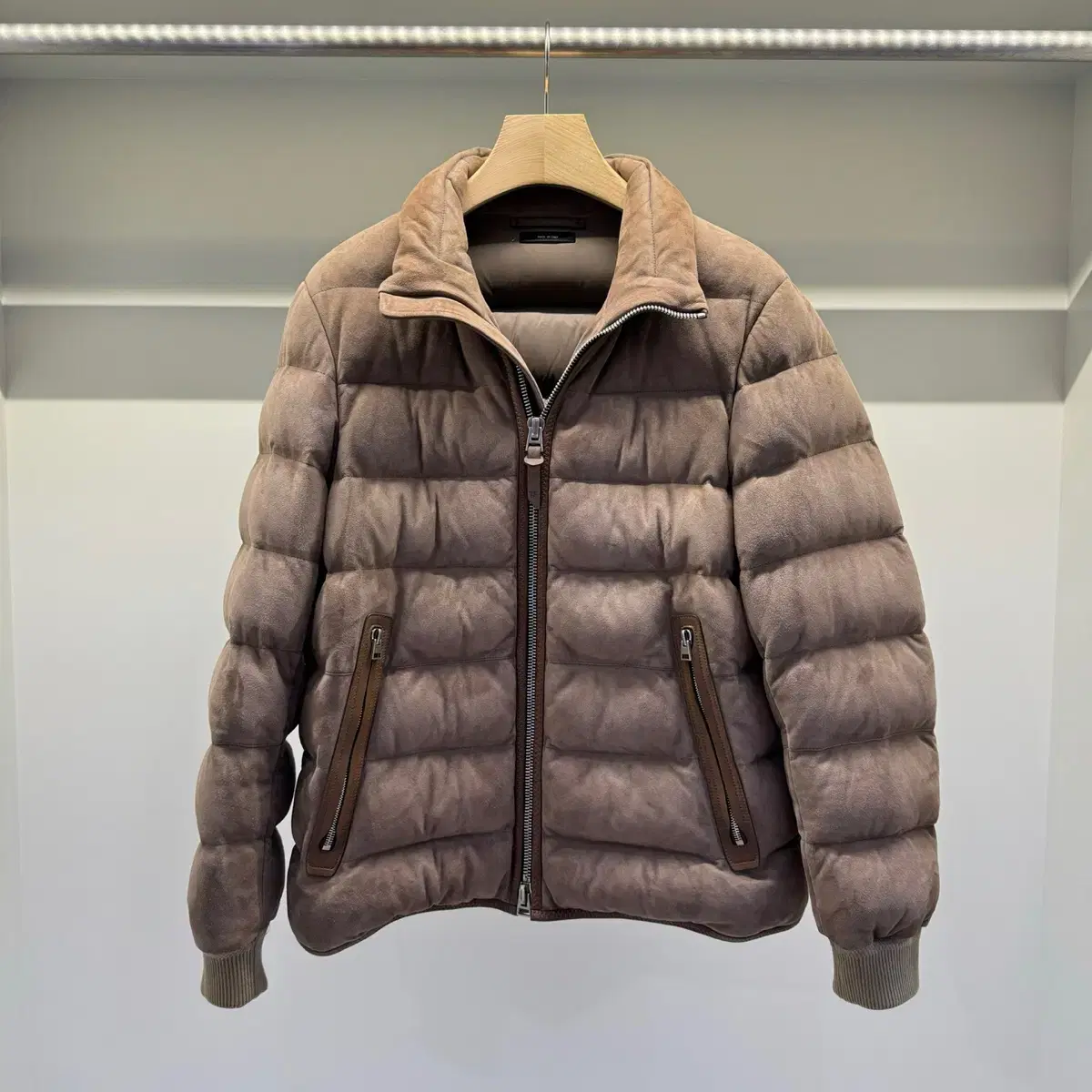 Tom Ford Leather and Suede Non-Hooded Padded Bomber