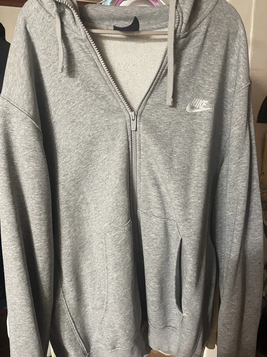 Nike Hoodie Zip Up Gray