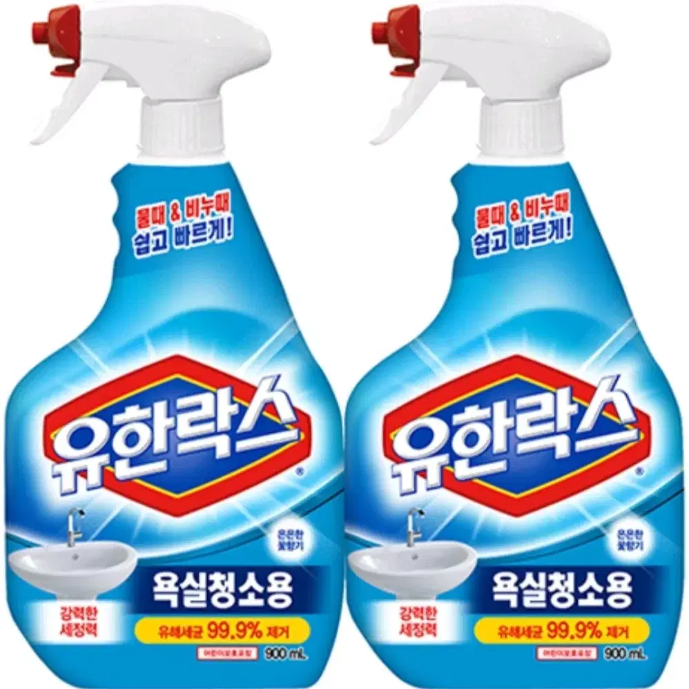 유한락스 욕실청소용 900ml 2개