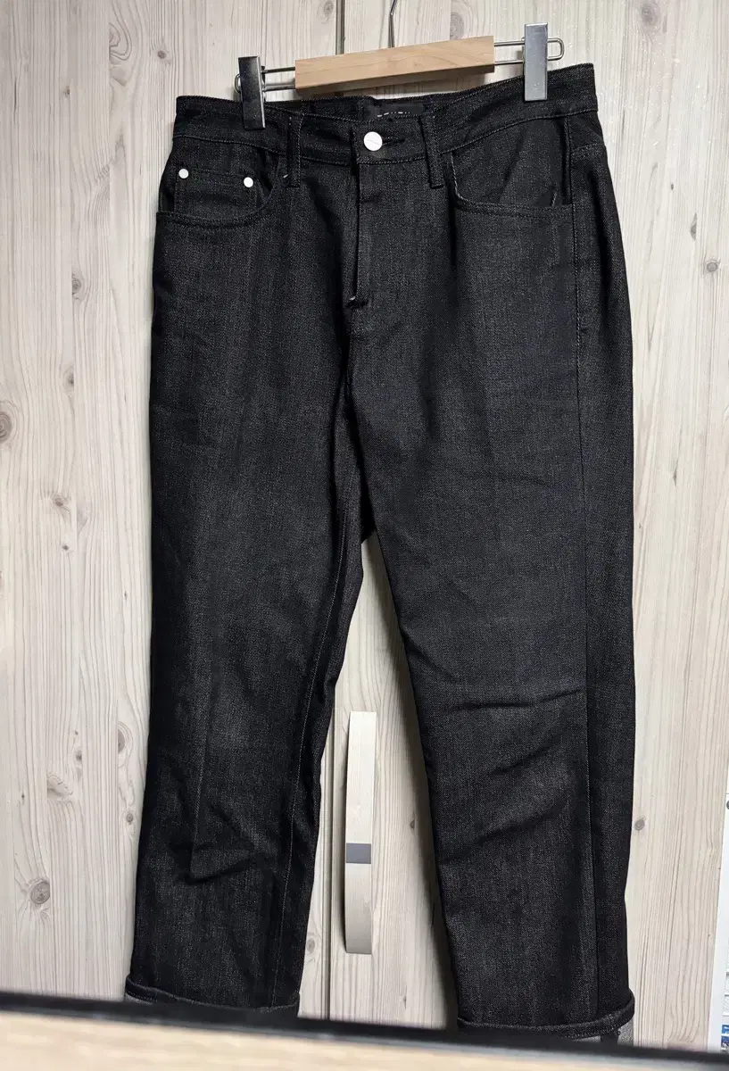 [M] Garmontable Denim Roll-Up Pants Black