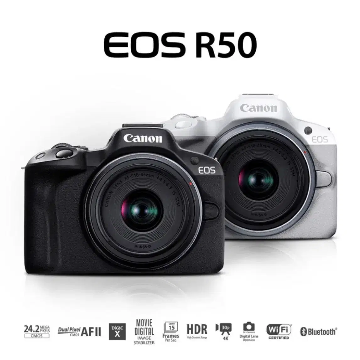 캐논 카메라 EOS R50 18-45 렌즈킷