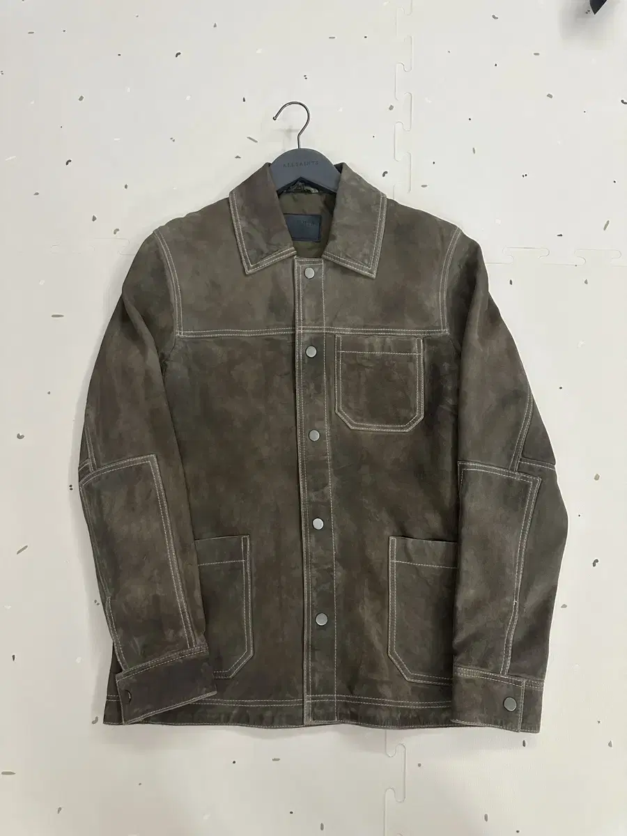 All Saints Suede Waxed Chore Jacket