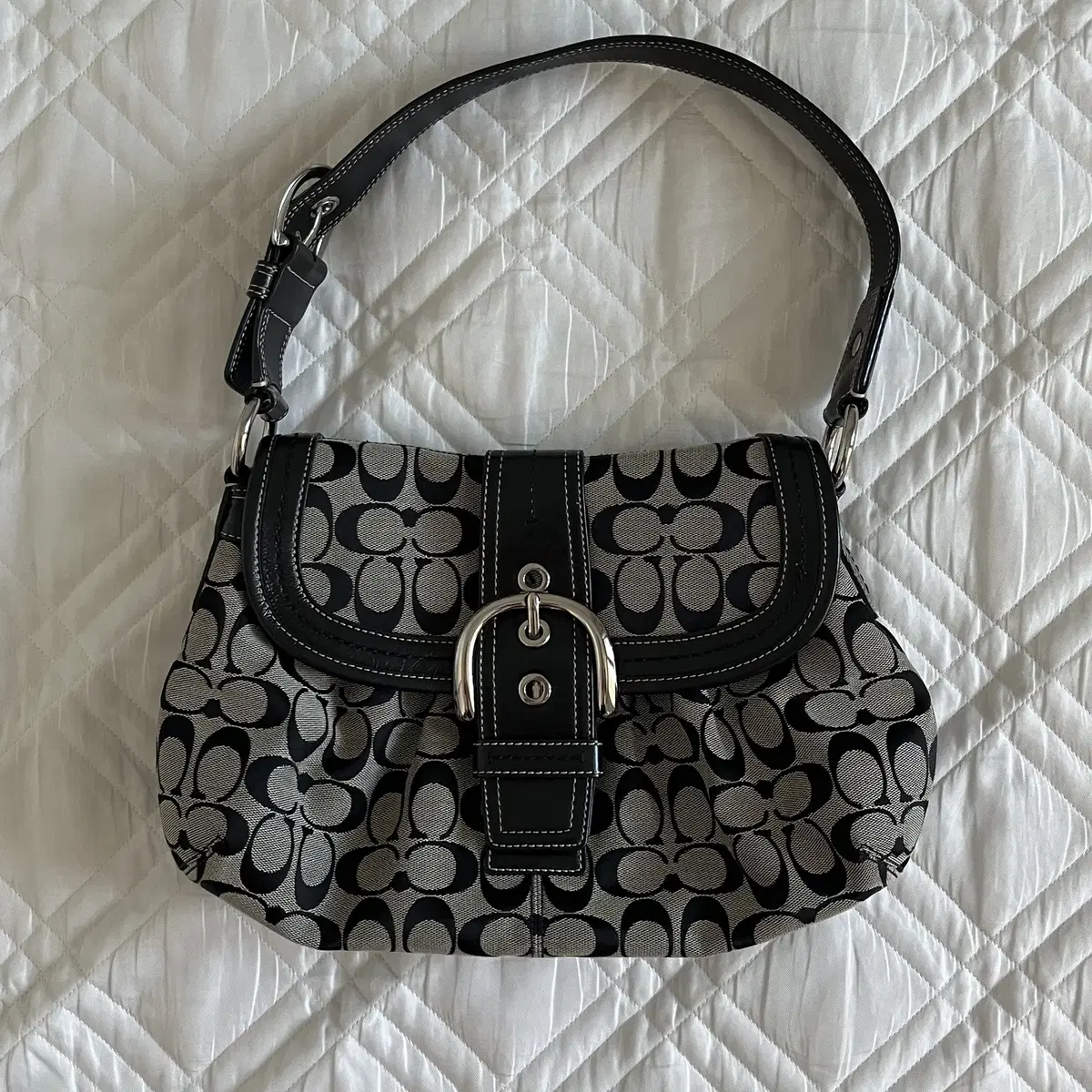 COACH 00's Jacquard  Shoulder Bag