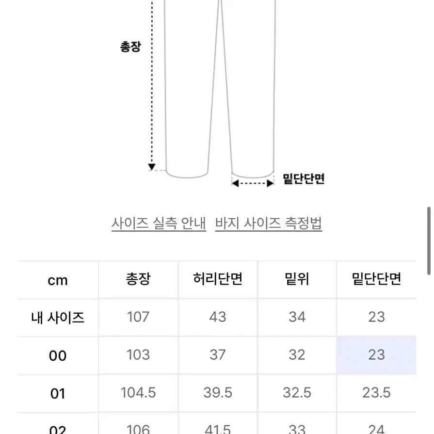 어나더오피스 가먼트 팬츠 인디고