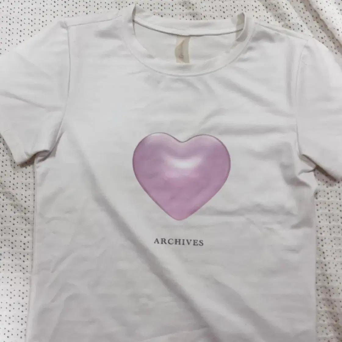 2000archives matt love t-shirt 화이트핑크