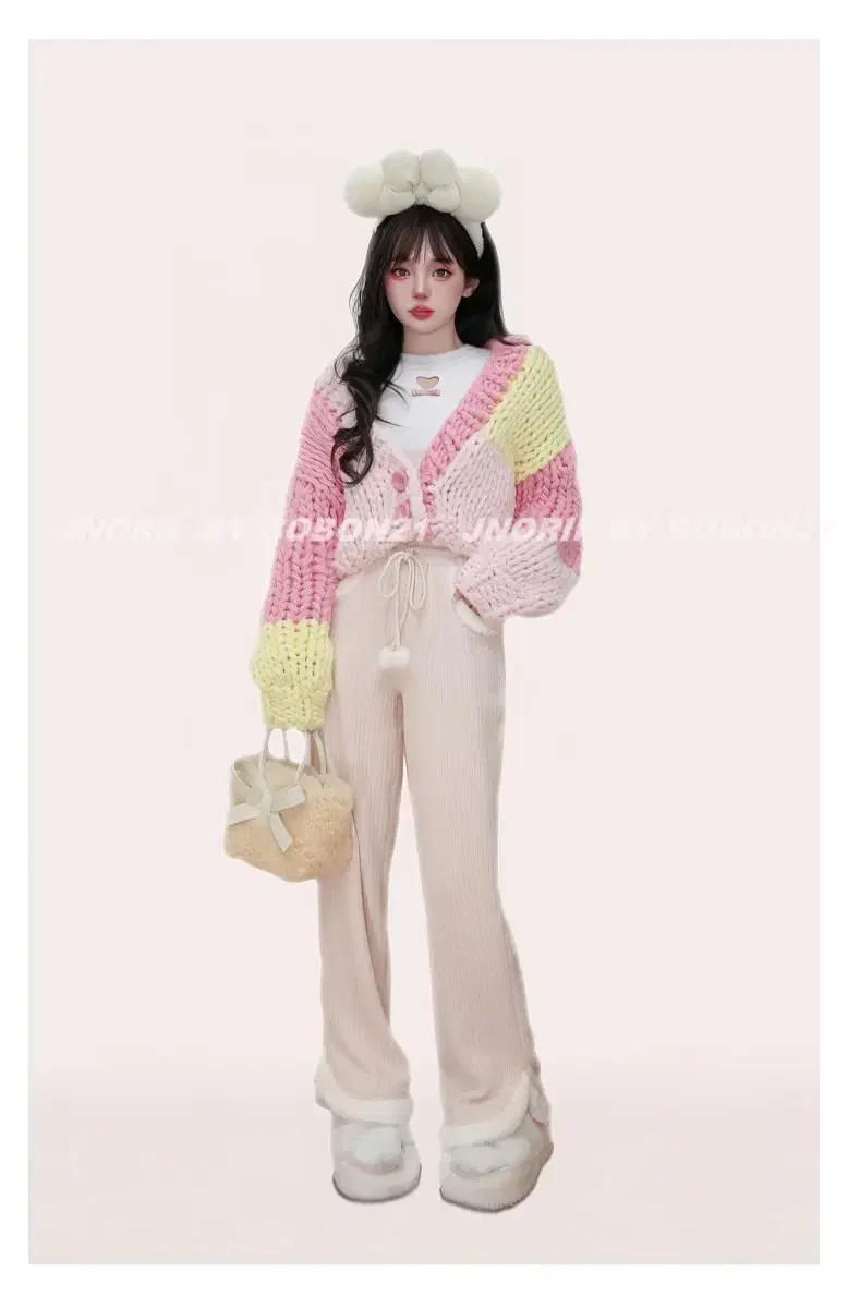 bobon21 니트 가디건 하라주쿠 로리타 벚꽃놀이