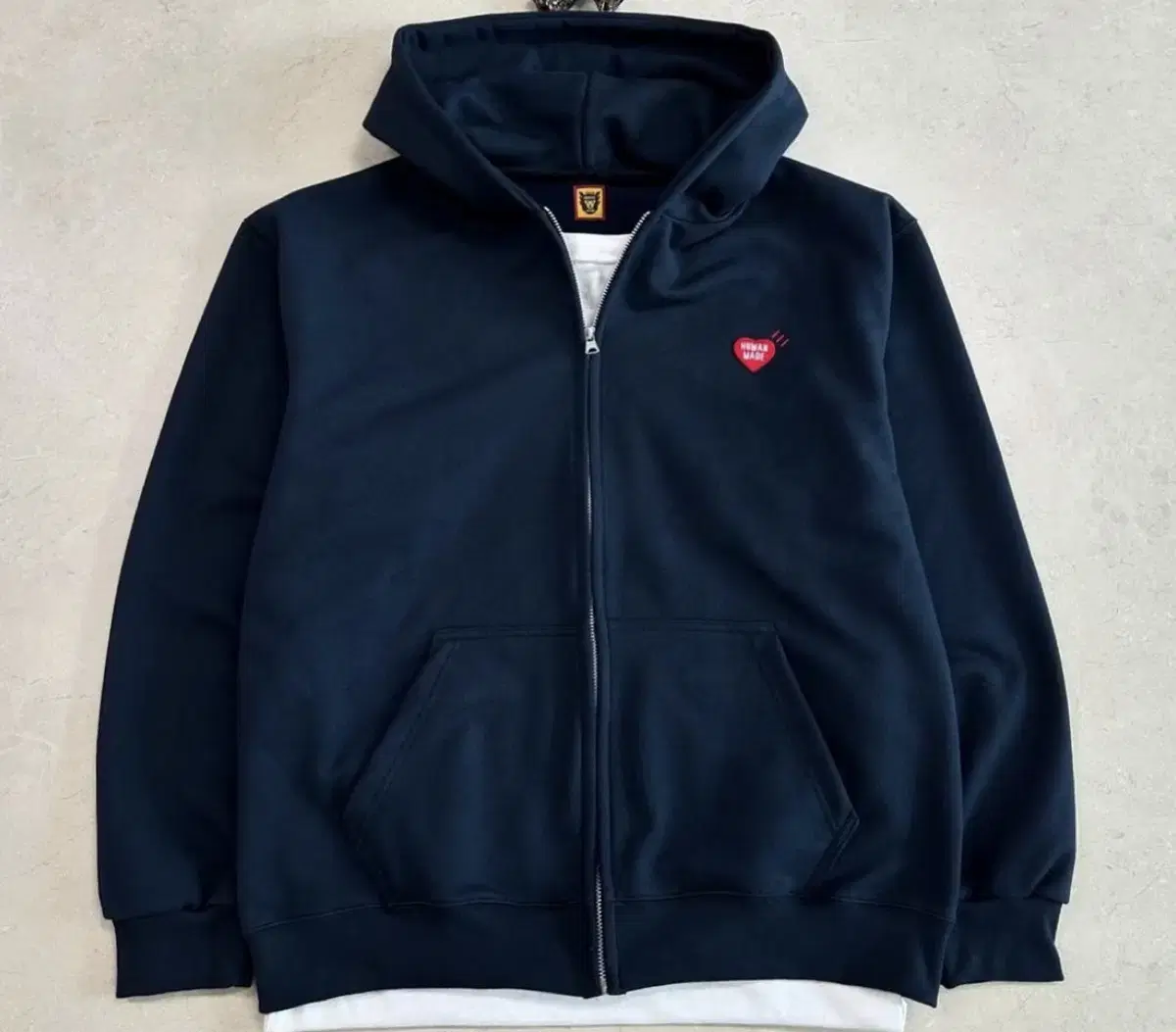 HumanMade Navy Hoodie Zip Up