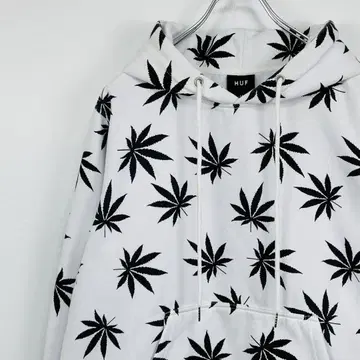 HUF 마리화나 패턴 후드티