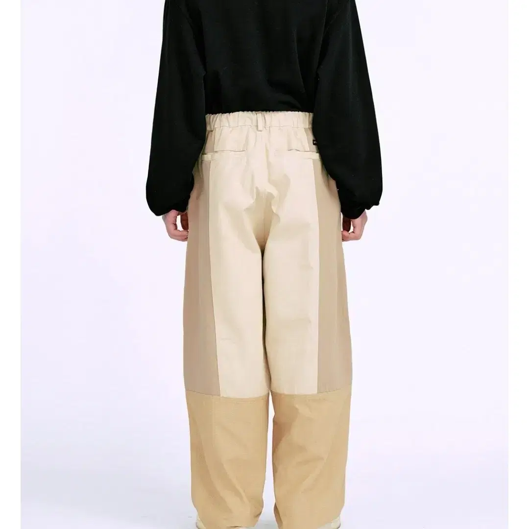 아조바이아조 Tri Mixed Cotton Pants (BEIGE)