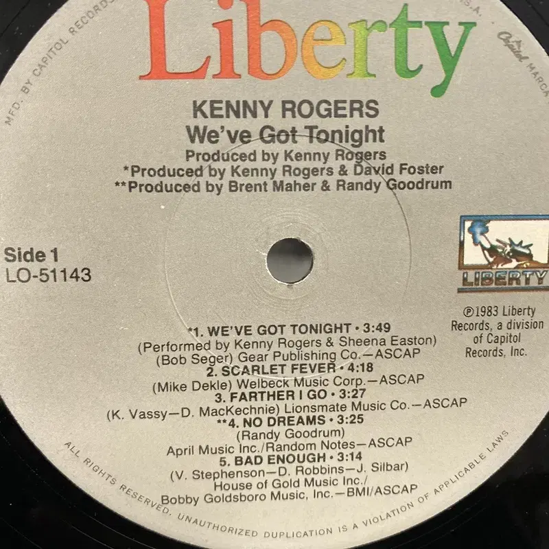 KENNY ROGERS LP / AA6155