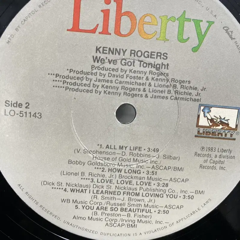 KENNY ROGERS LP / AA6155