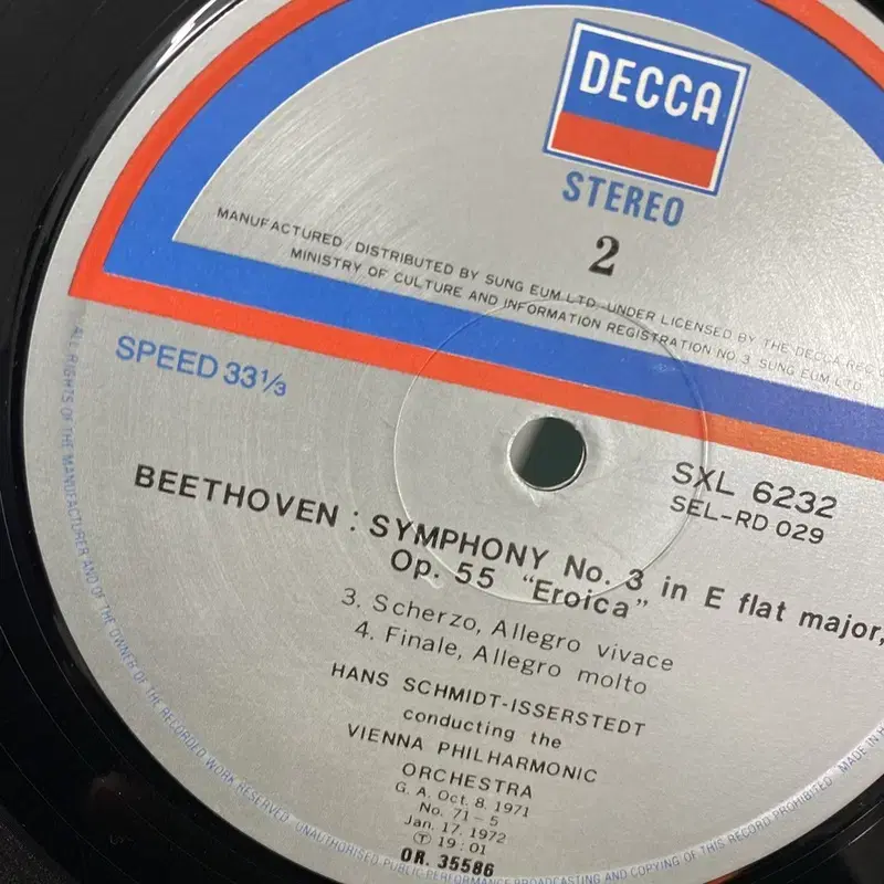 BEETHOVEN SYMPHONY  LP / AA6164