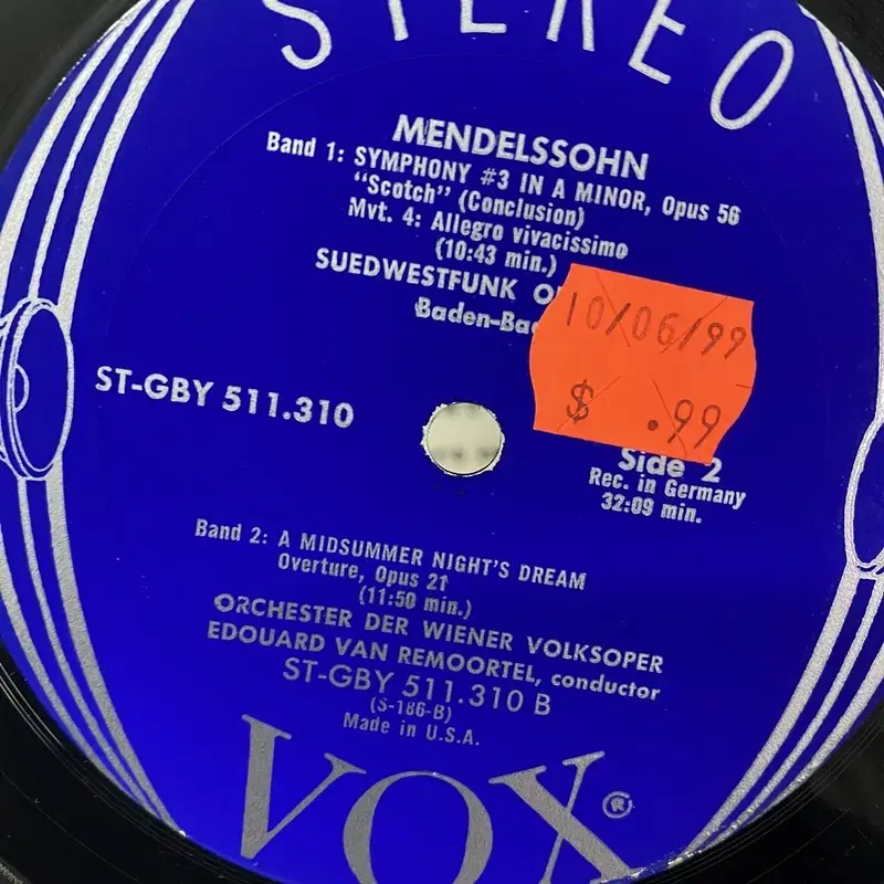 MENDELSSOHN LP / AA6166