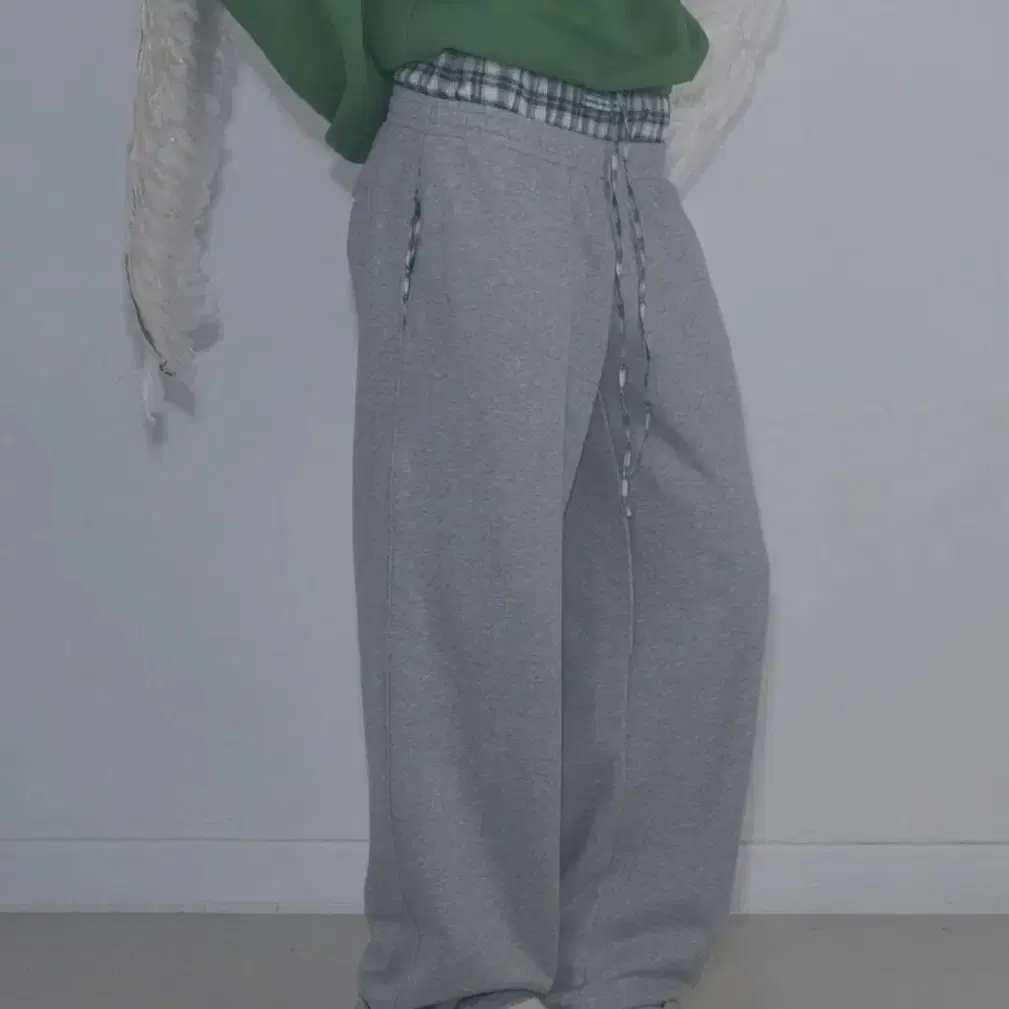 스컬프터 Boxer Layered Sweatpants Gray