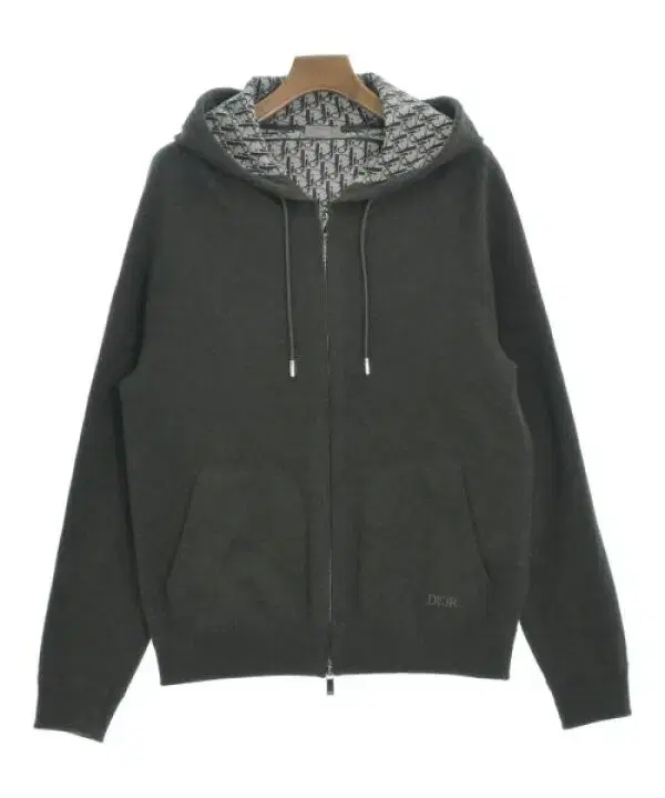 Dior Cashmere Oblique Hooded Zip-up