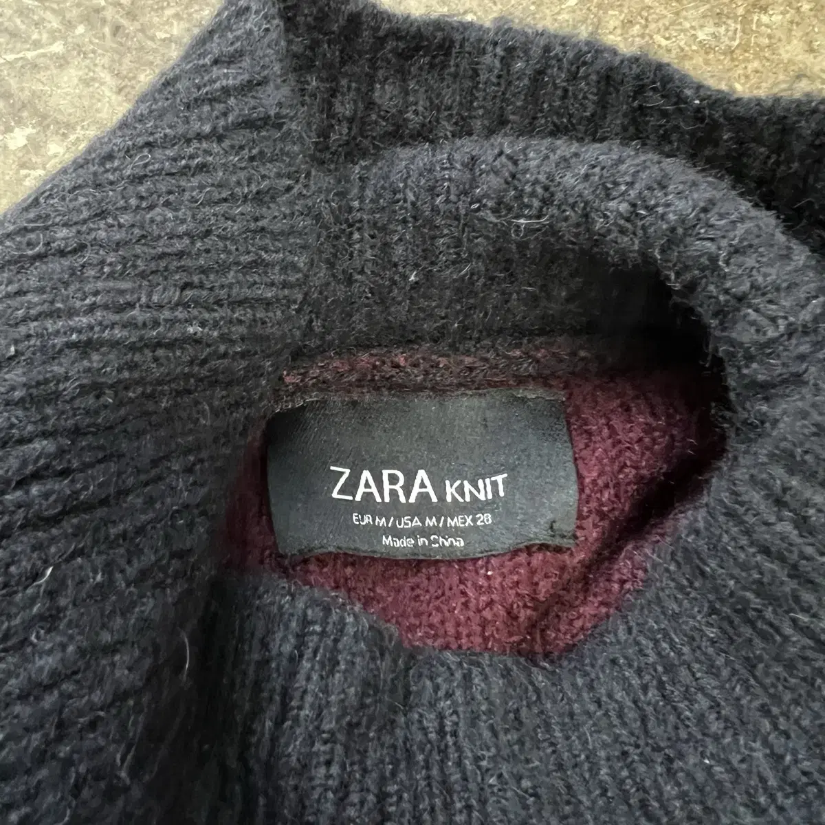 M) ZARA 자라 오버핏 판초 니트 스웨터