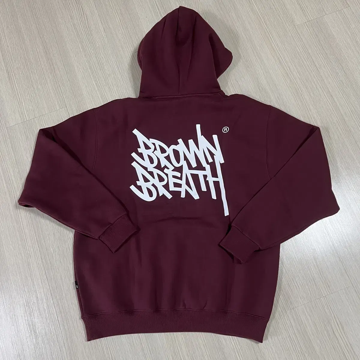 Brownbreath brushed hooded burgundy size S