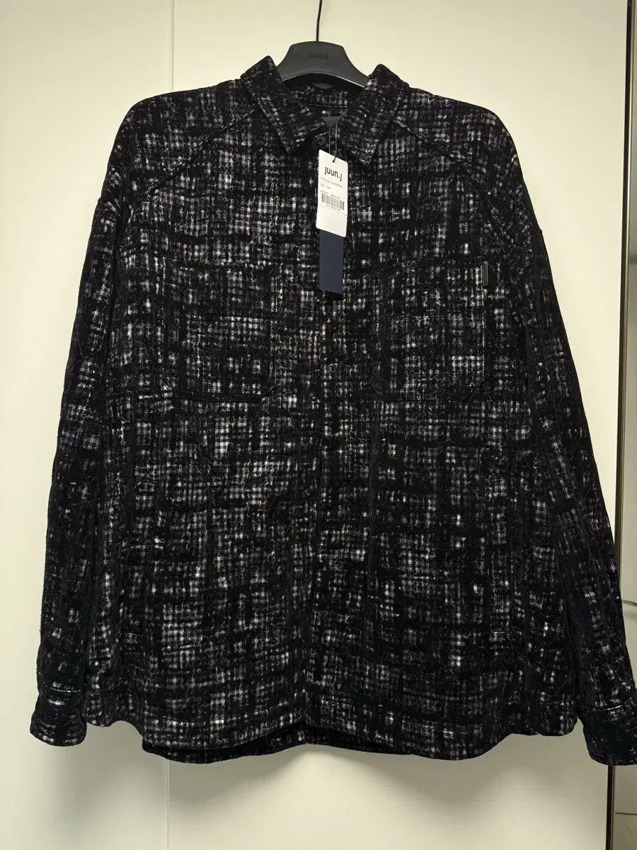 Junge 24FW tweed shirt black 48 size