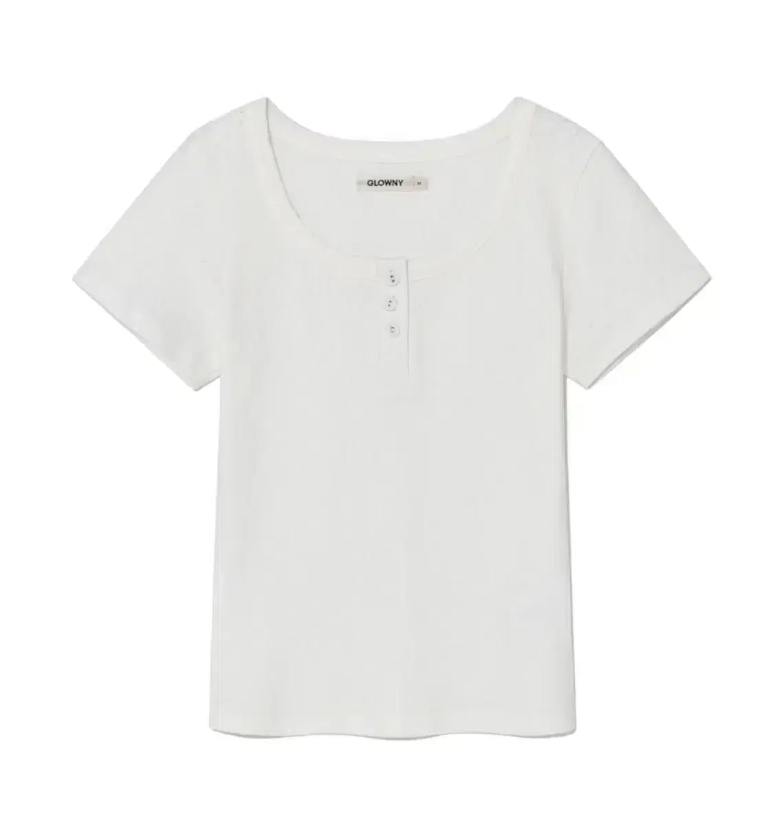 PROVINCE EYELET BUTTON TEE (WHITE)