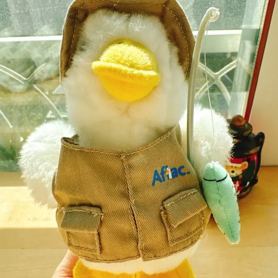 Aflac 애플랙 낚시 오리 인형