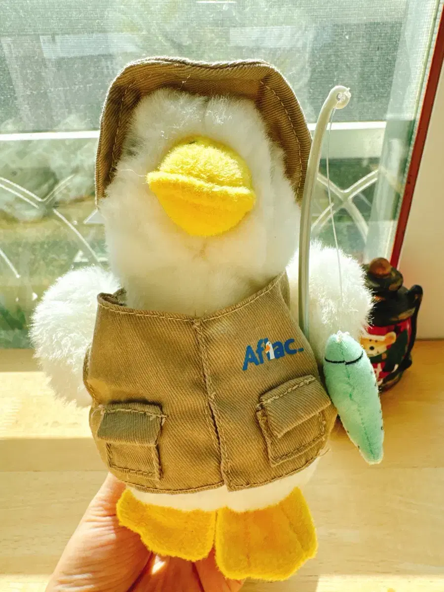 Aflac 애플랙 낚시 오리 인형