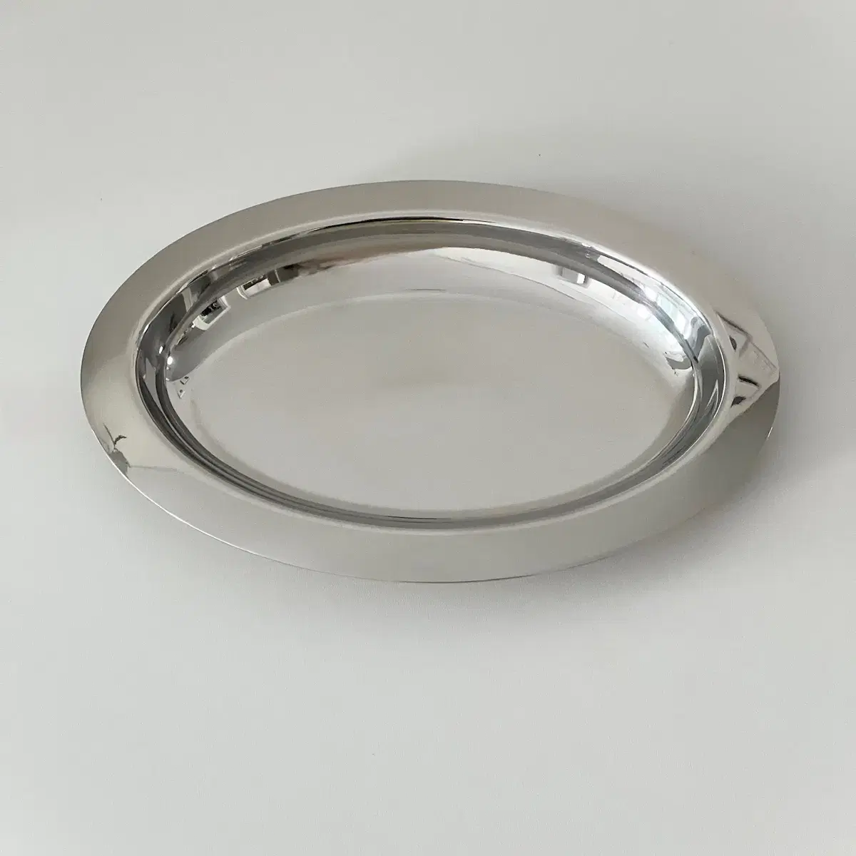 Silver Oval plate / 타원형접시 플레이트 디저트그릇 찬기