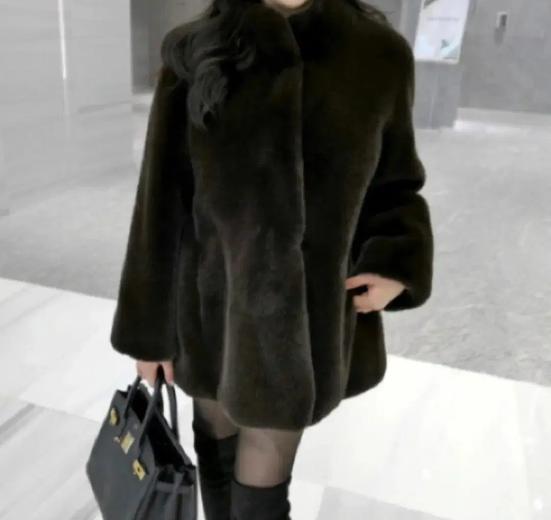 High Quality Mink Jacket Coat Chocolate Brown