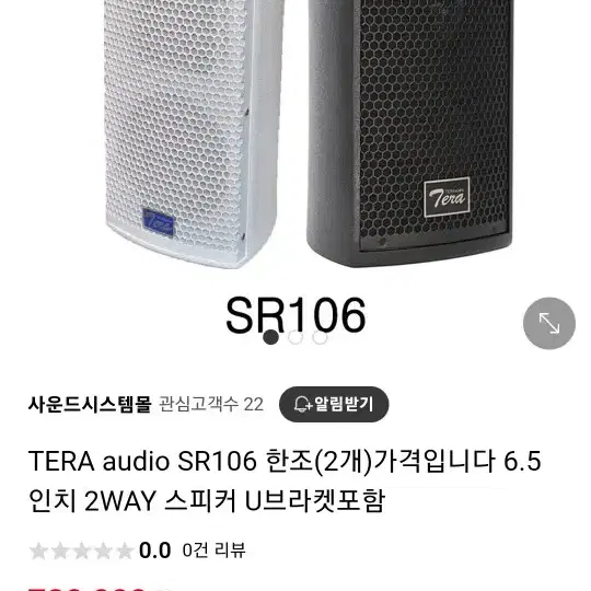 TERA audio SR106스피커 (매장/카페용) 2개