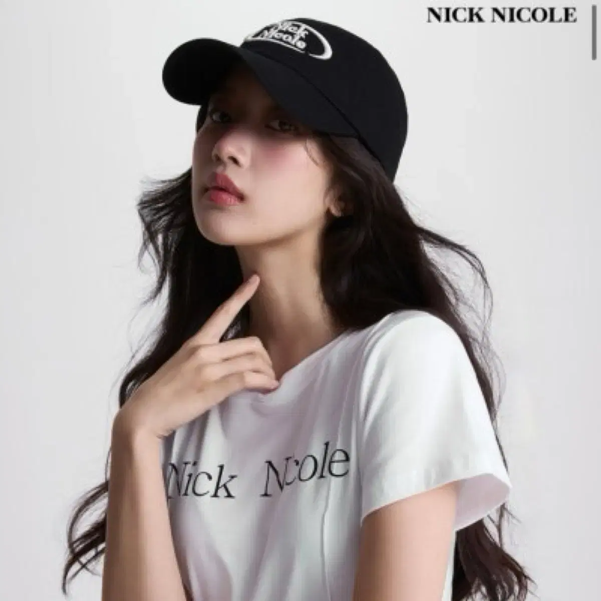 닉앤니콜 NICOLE SEOUL CIRCLE BALL CAP_BLACK