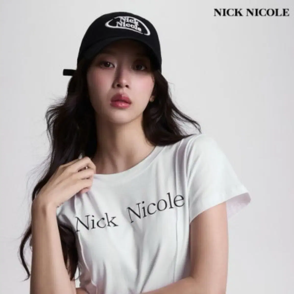 닉앤니콜 NICOLE SEOUL CIRCLE BALL CAP_BLACK