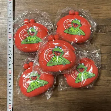 카미트 실리콘제 가마구치 동전 지갑 5종 세트 동전 지갑 빨간색 참깨