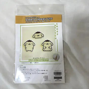 폼폼푸딩 손쉬운 핸드메이드 키트 크로스 스티치 도트 페인팅 브로치