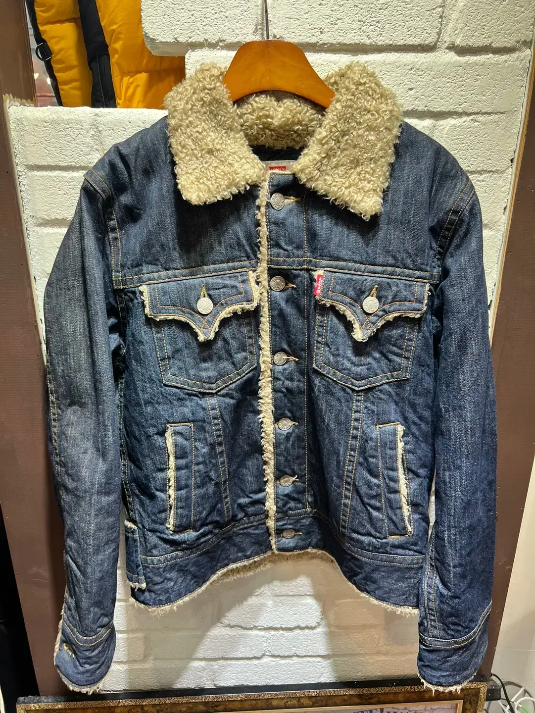 LEVI'S TYPE-1 쉐르파 진청 자켓