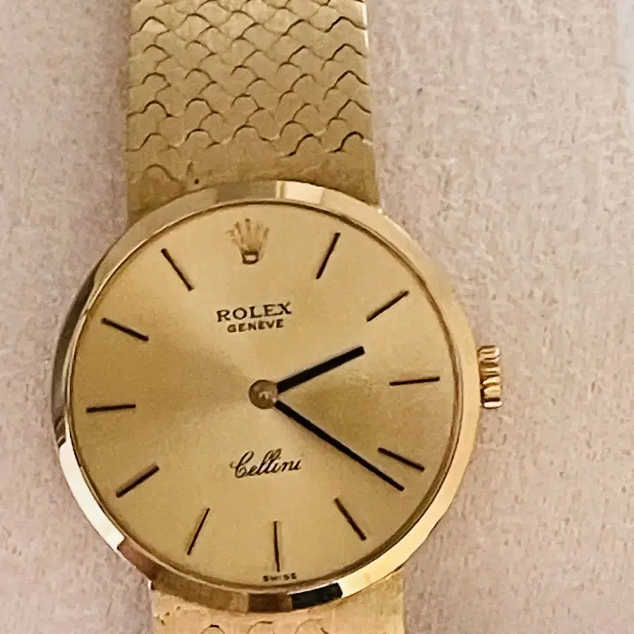 ROLEX 롤렉스 첼리니 18K 금 시계 26mm