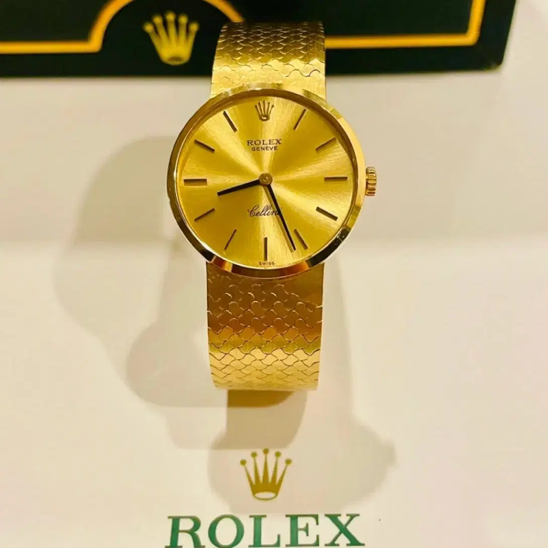 ROLEX 롤렉스 첼리니 18K 금 시계 26mm