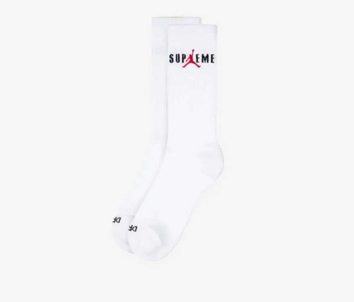 Supreme Jordan Socks Large L Crew Socks White (2 pack) - 24FW