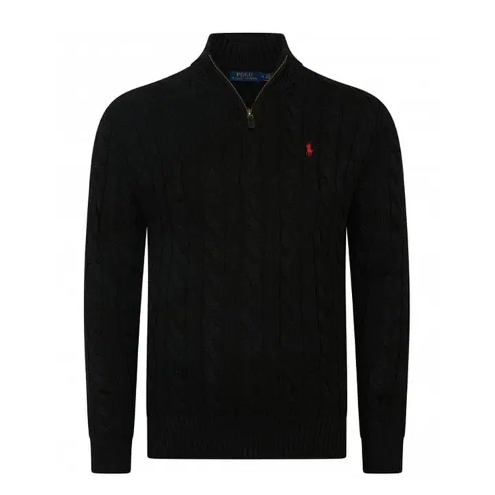 [Polo]24FWRed pony embroidered cable vahn zip-up knit710810841 006