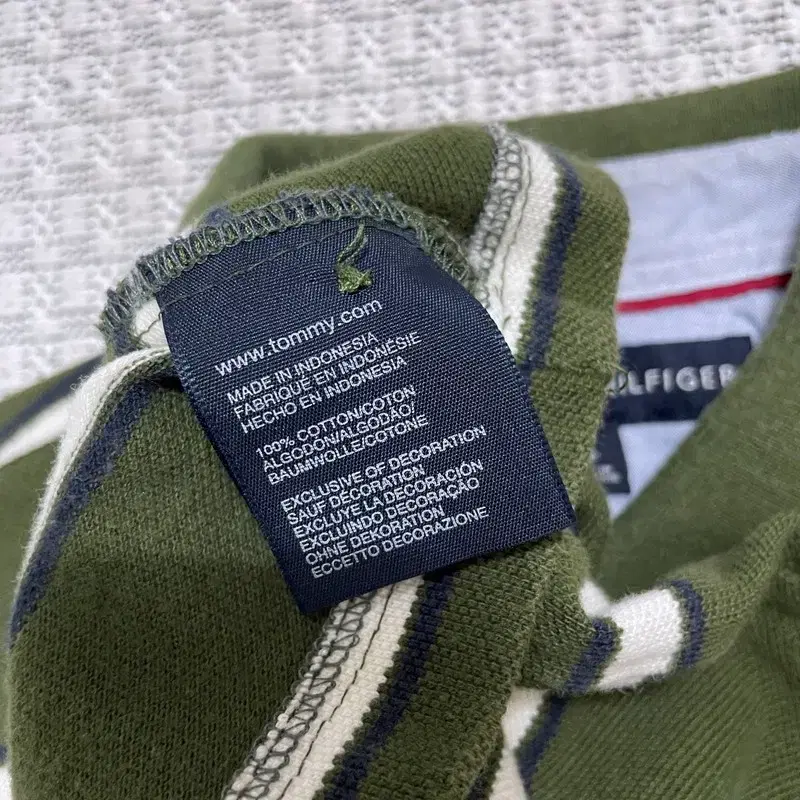 TOMMY HILFIGER 타미힐피거 스트라이프 카라티