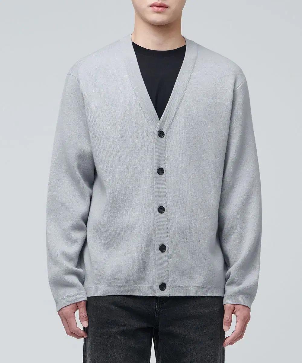 Minimalist Cardigan [Light Gray]