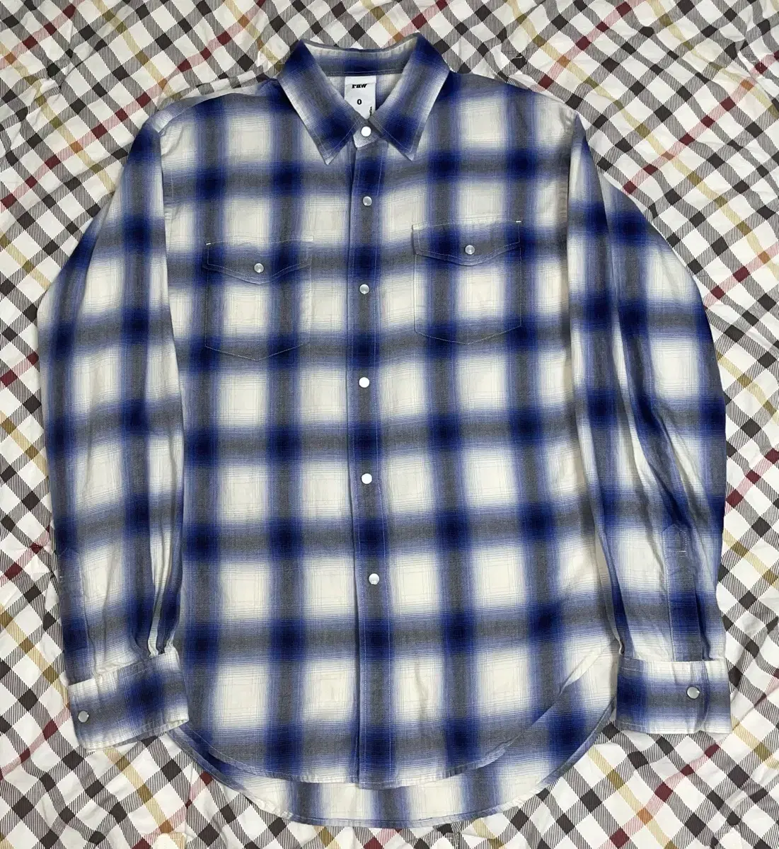 [0]Blindfiles Ombré Check Shirt Bloo