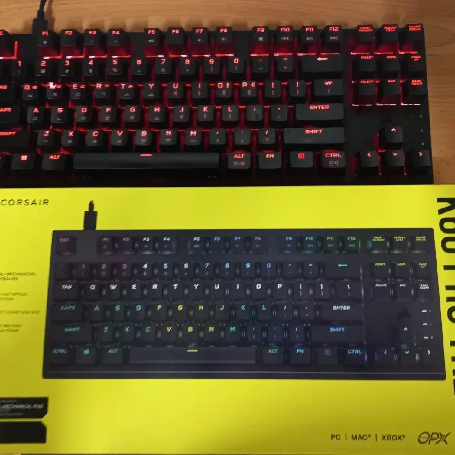 커세어 K60 RGB PRO TKL OPX 게이밍 기계식 키보드