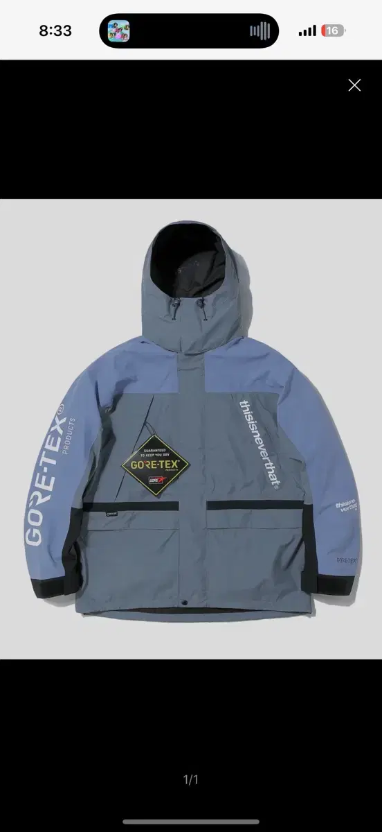 Dinedat Gore-Tex CityPeak Jacket Grey L