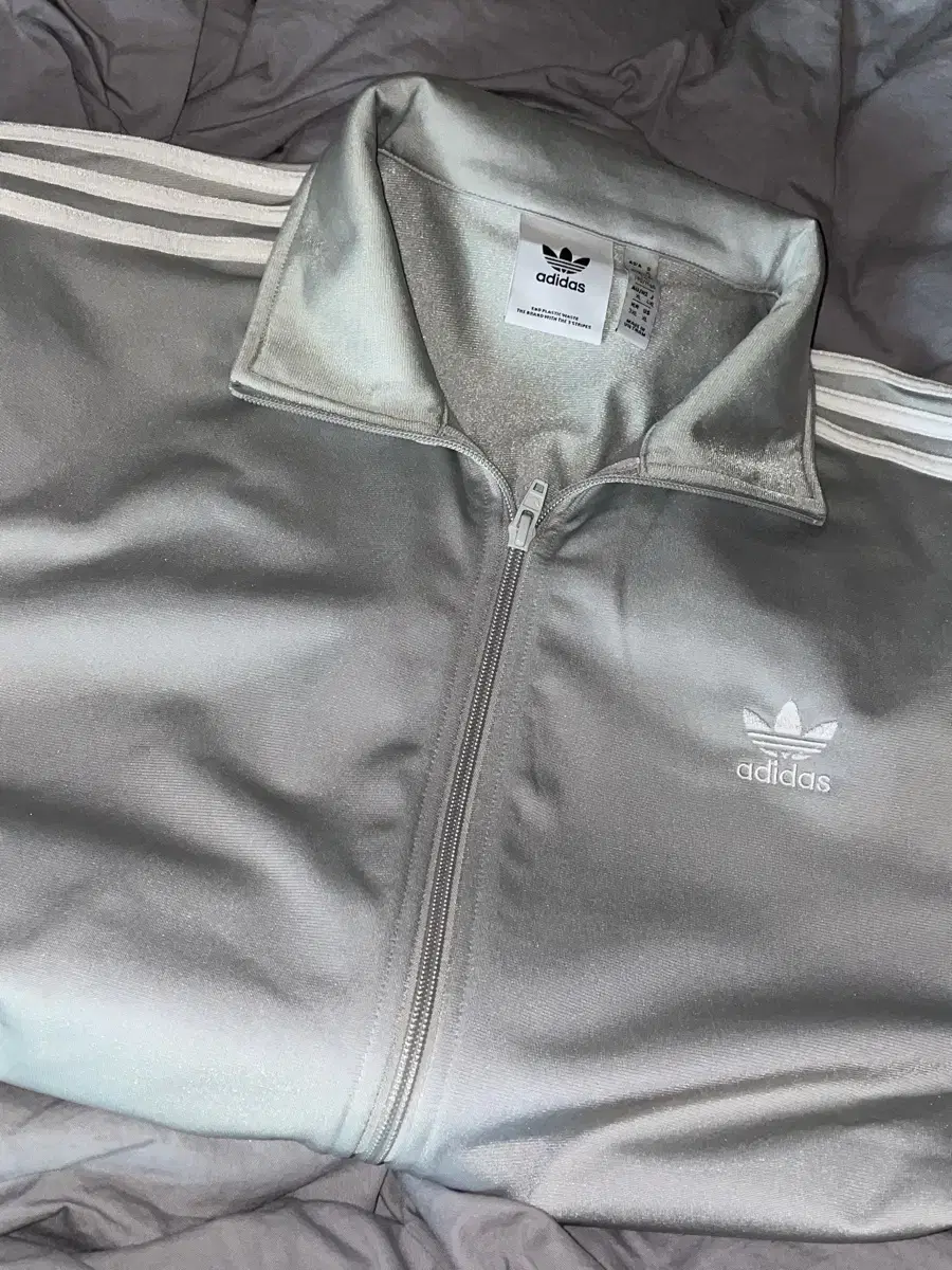 Adidas Firebird Grey Jersey Zip Up