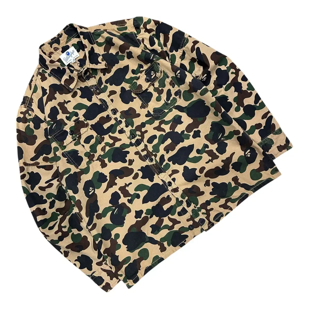 [XL] BAPE 베이프 황계 카모 투포켓 셔츠