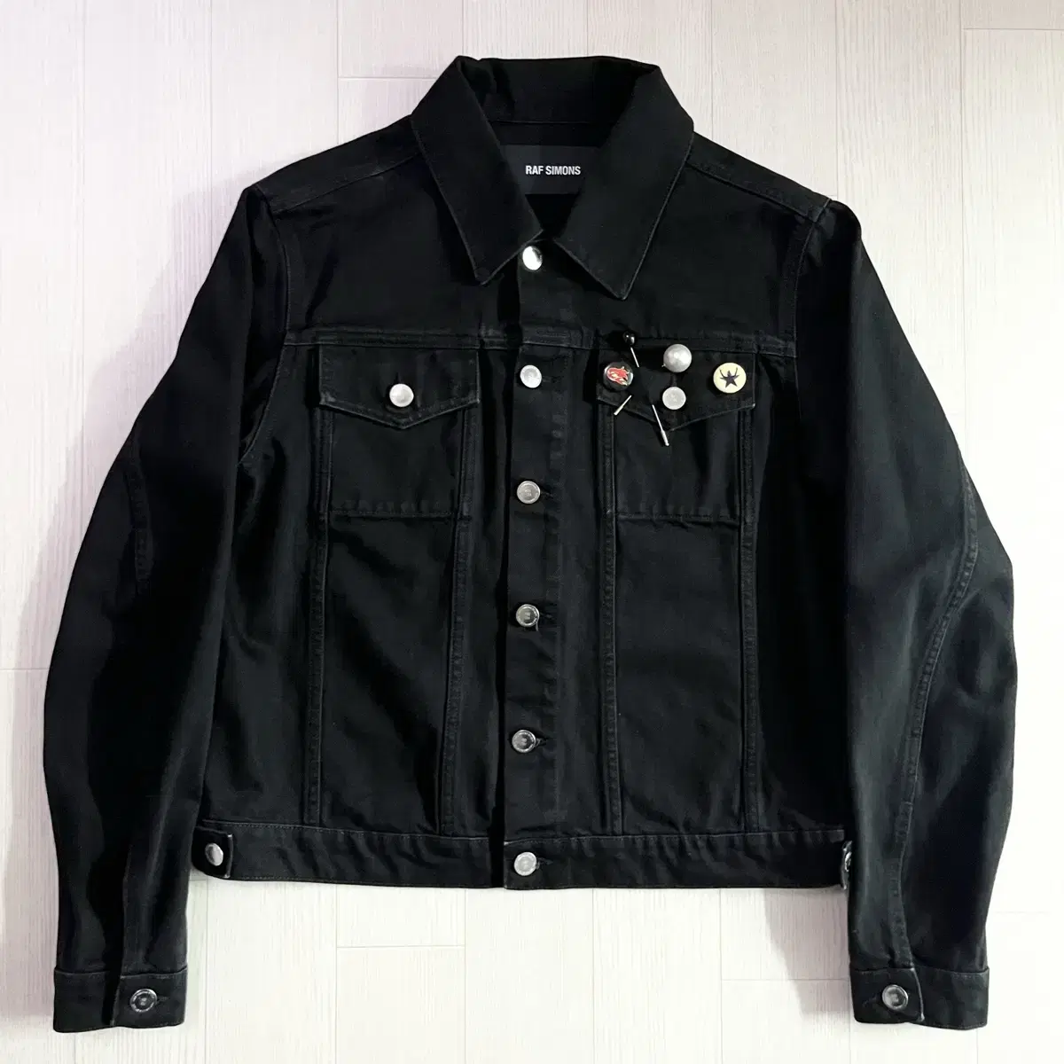 Laf Simons Punk Pin Denim Jacket