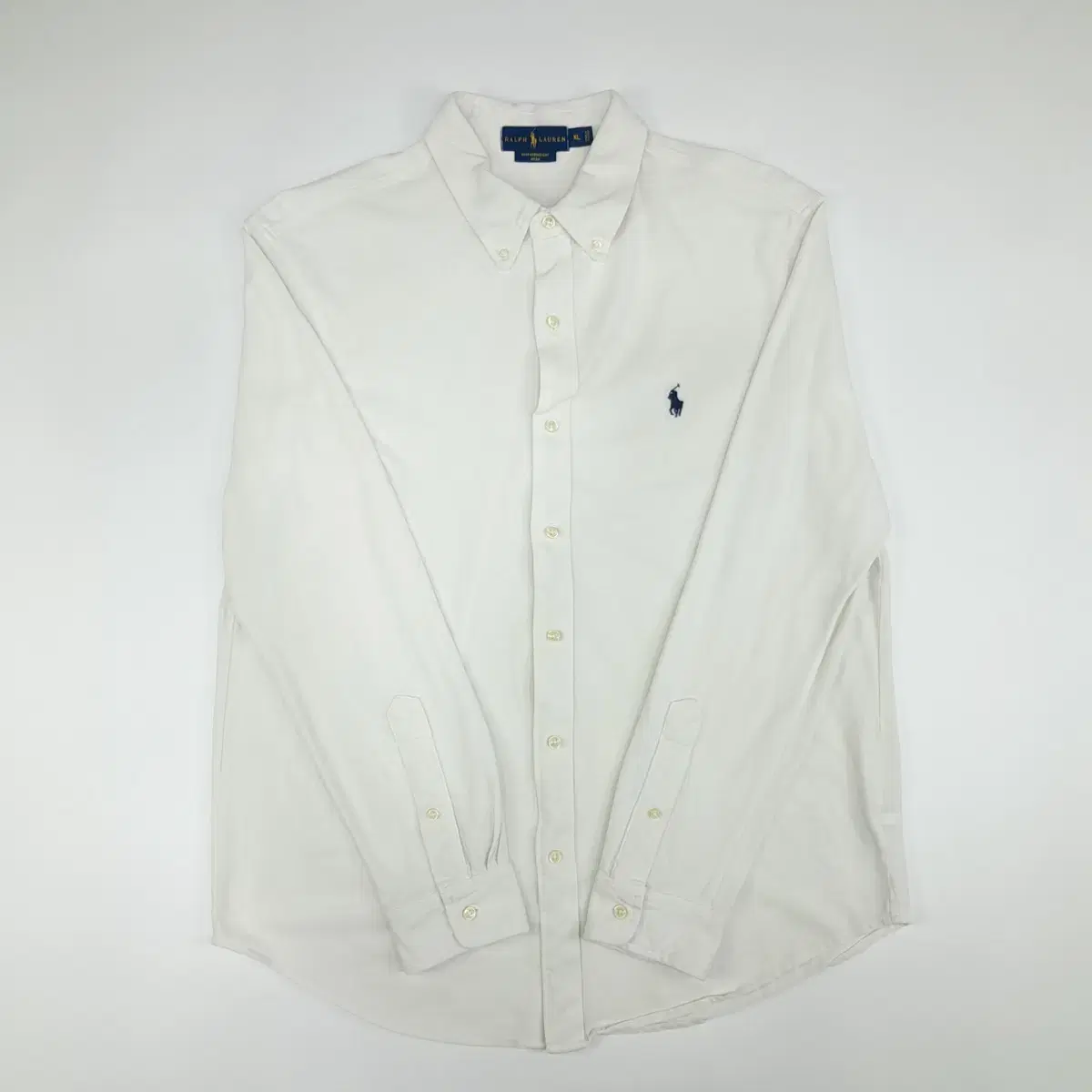 (CT797) XL Polo White Mesh Long Sleeve Shirt